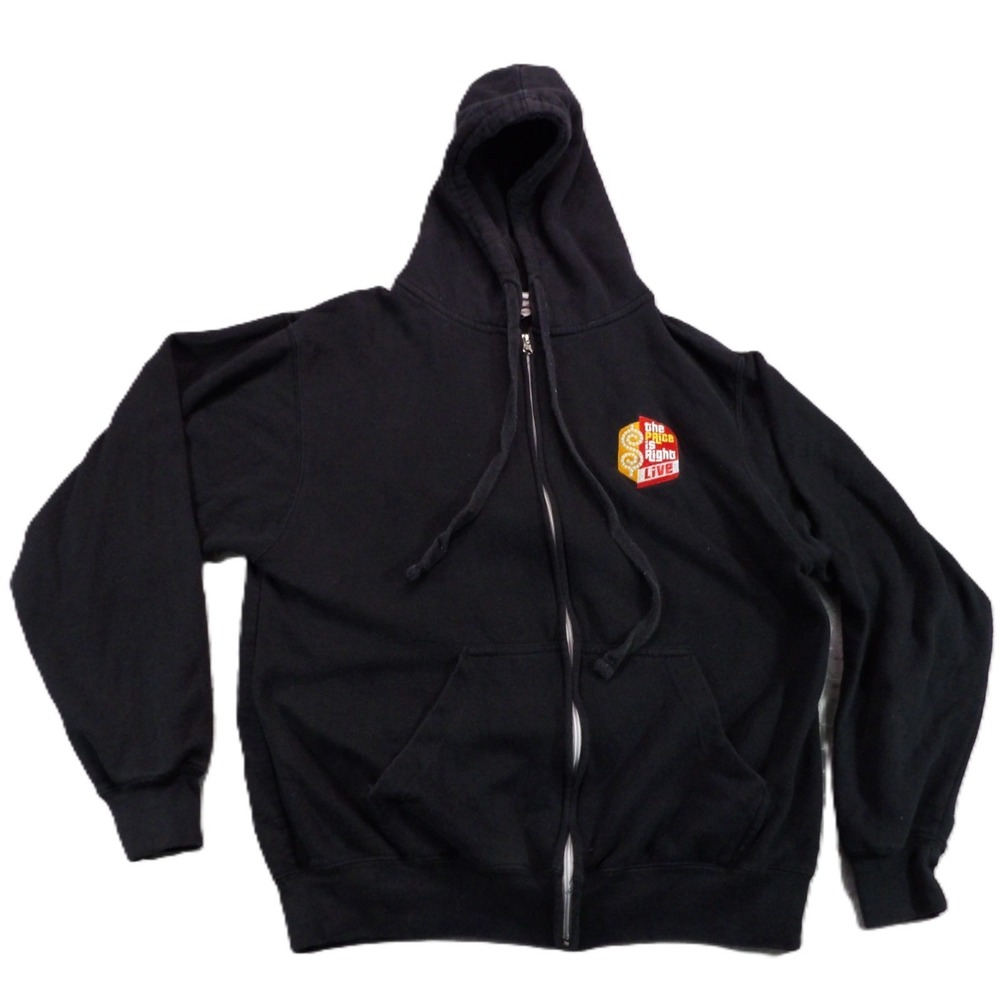 Miltex The Price Is Right Live Hoodie Unisex M Black Full Zip Game Show TV Patch